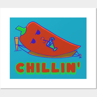 Chilli Chillin', Red Chili Posters and Art